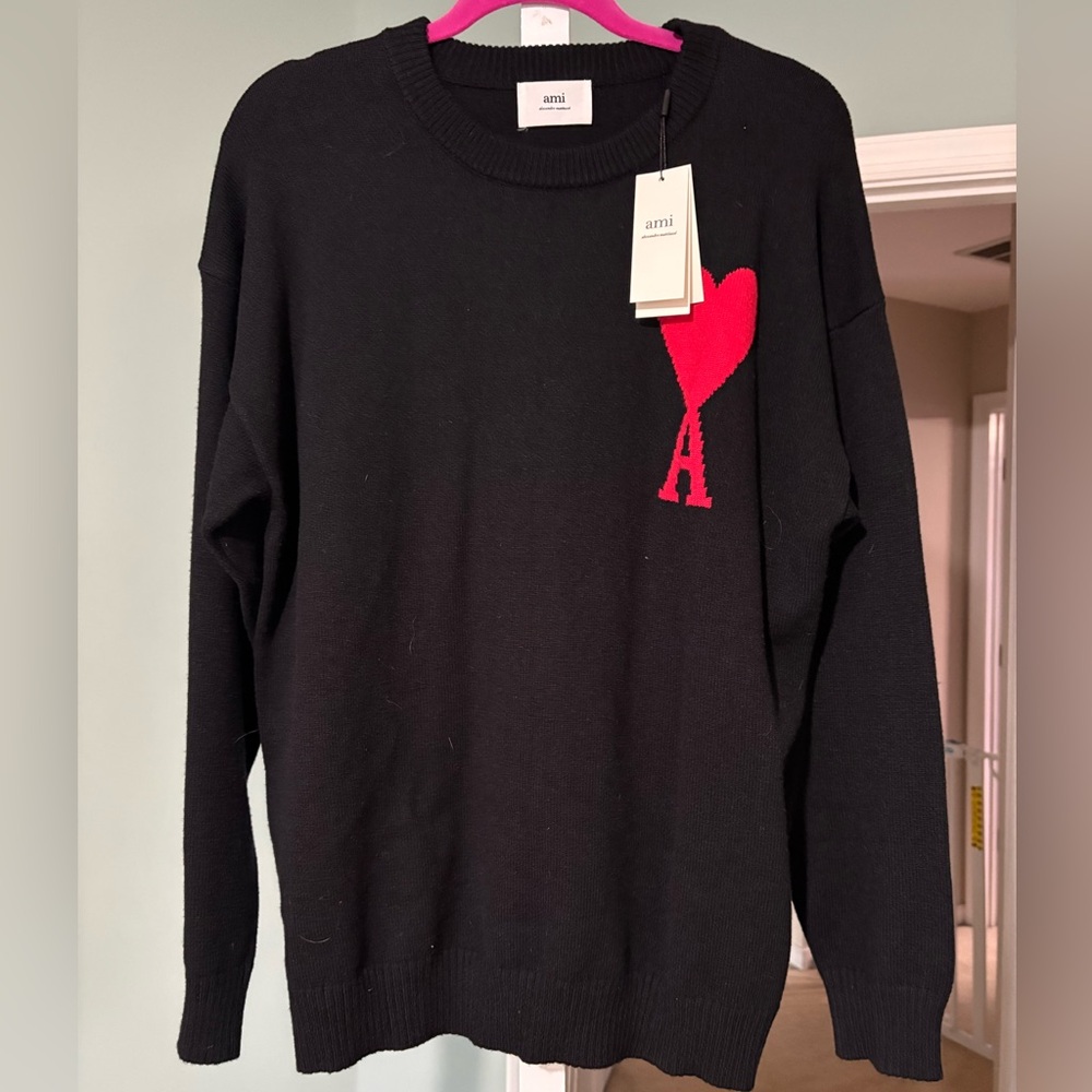 AMI PARIS ADC Intarsia Wool/Cotton Sweater Size XL NWT - Picture 3 of 5